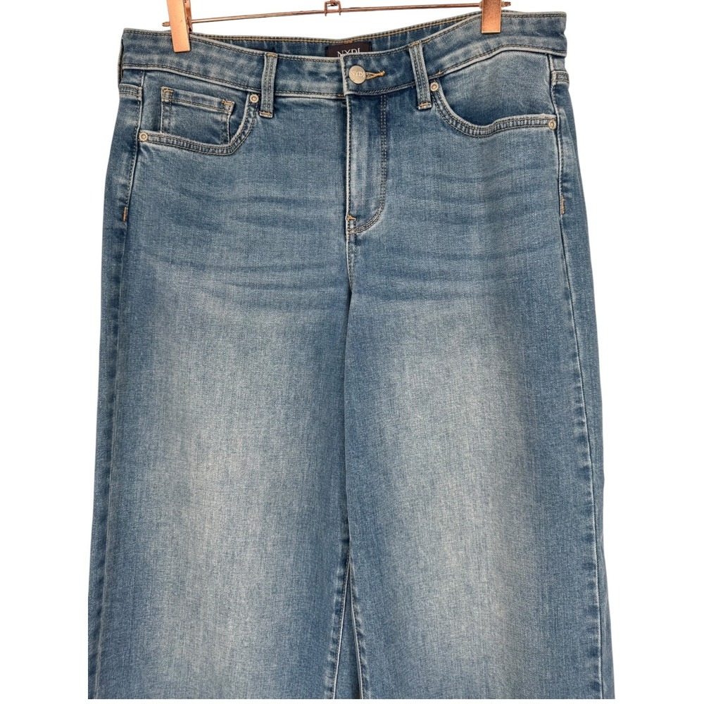 NYDJ Women's Teresa Wide Leg Jeans Water Canyon Blue Wash Denim Size 8 Boho - Picture 7 of 12